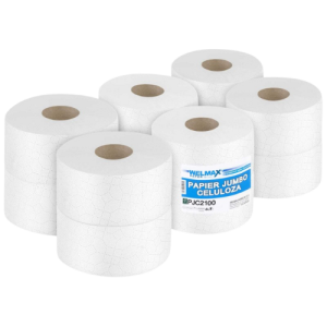 Papier Toaletowy JUMBO 100m 2-w Biały Celuloza Klej 12szt.
