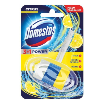 DOMESTOS 3w1 Kostka Zapachowa Z Zawieszką Do Toalet Citrus 40g