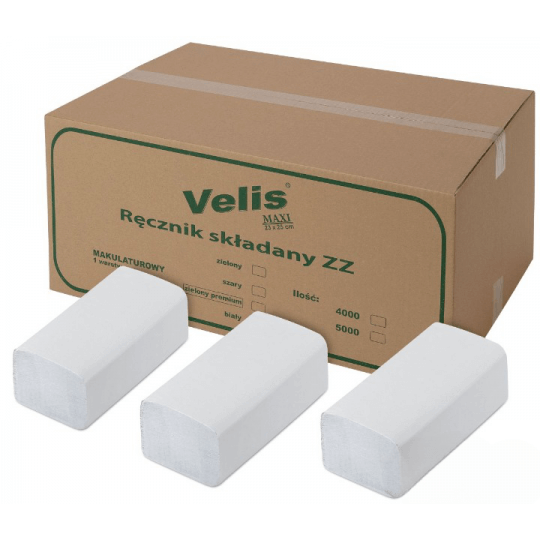 Ręcznik Składany ZZ K. Biały 1W 4000szt. - obrazek 2