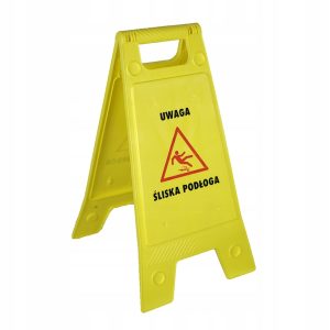 Stojak/Tablica Ostrzegawcza Uwaga Ślisko