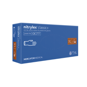 RĘKAWICZKI NITRYLOWE BEZPUDROWE MERCATOR 100szt. XL