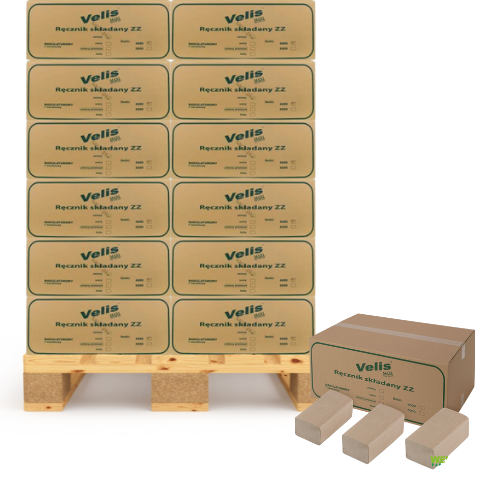 Ręcznik Składany ZZ K. Szary 1W 4000szt. PALETA 32 KARTONY