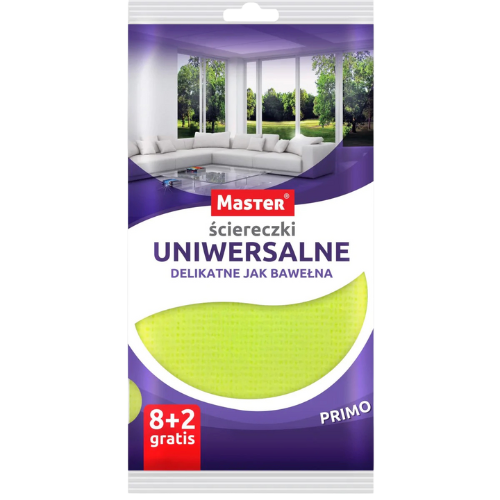 Ścierka uniwersalna 48x37 cm PRIMO 8+2szt. gratis MASTER